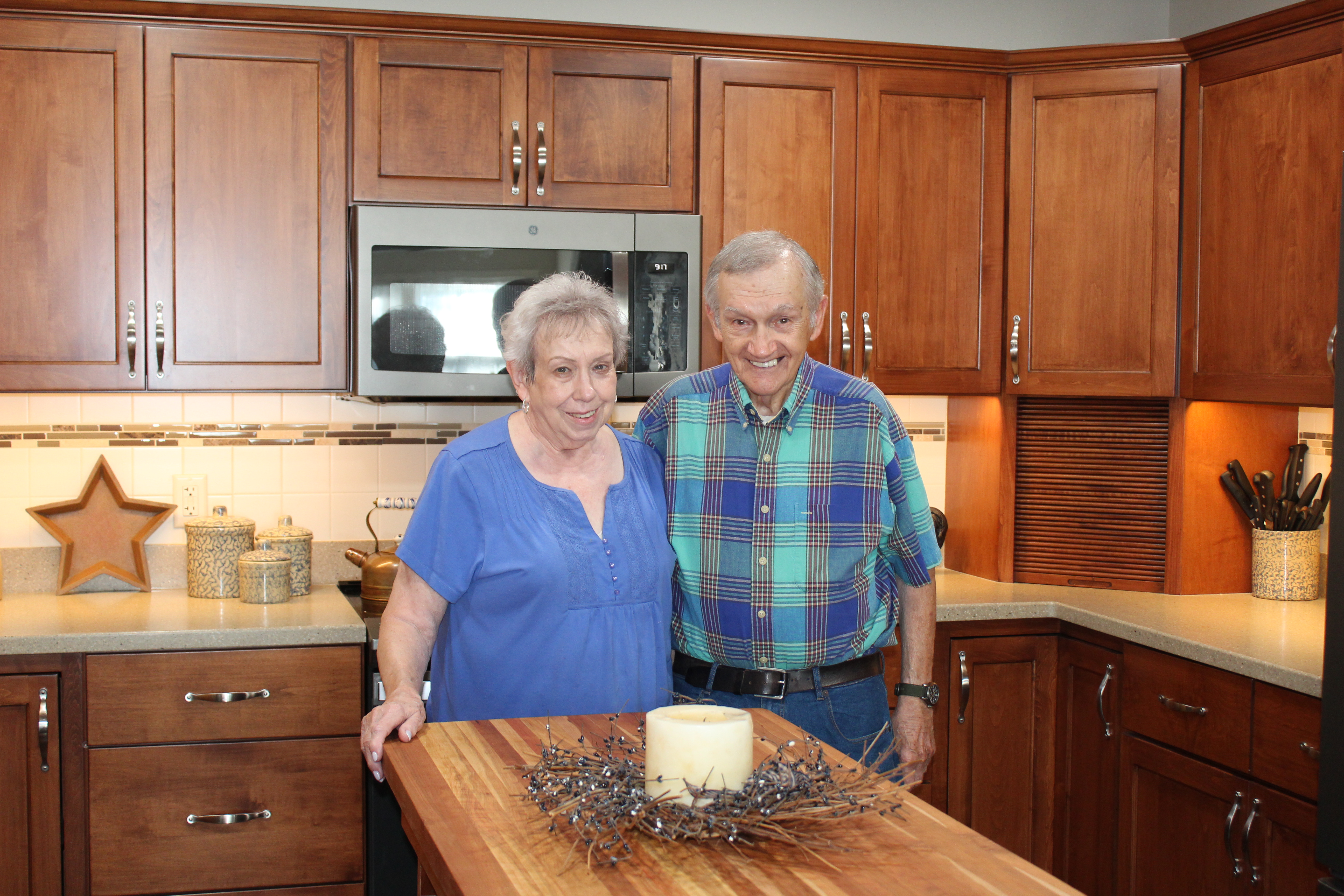 Residents in their spacious kitchen